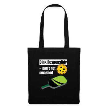 Outdoor Gartenspiel Lustiges Pickleball Design mit - Stoffbeutel - Schwarz - Vorne