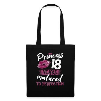 18 year old girl 18 bday Princess 18 birthday - Tote Bag - black - Front