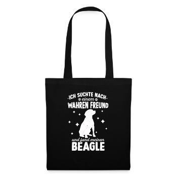 Hundetraining Beagle Hunde Fan Beagle - Stoffbeutel - Schwarz - Vorne