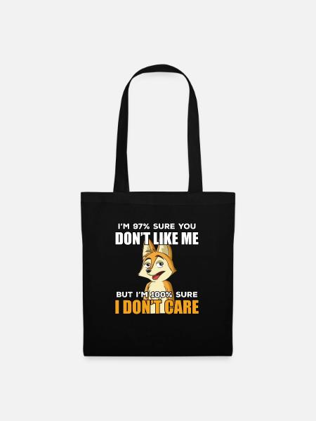 Lustige Fuchs geschenk idee - Stoffbeutel - Schwarz