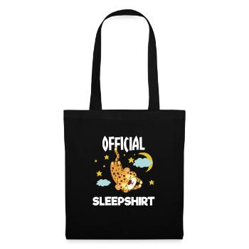 Nettes Schlafendes Jaguar geschenk - Stoffbeutel - Schwarz - Vorne