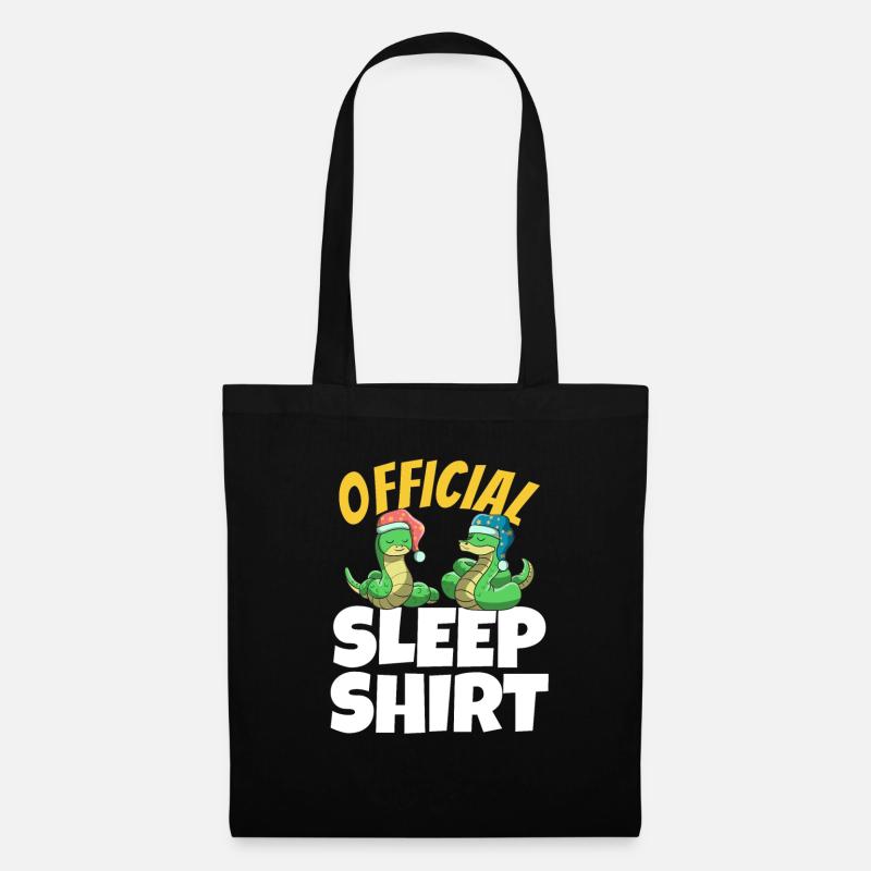 Schlafende Schlangen geschenk - Stoffbeutel - Schwarz