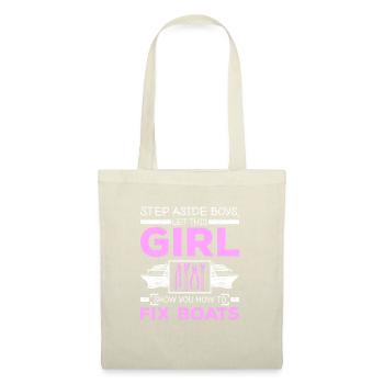 Woman Girl fix boats - Tote Bag - nature - Front
