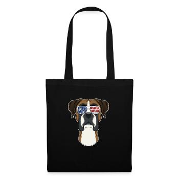 Boxer USA Sunglasses I American Flag Boxer - Tote Bag - black - Front