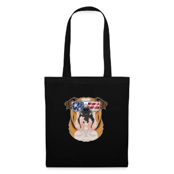 Deutsch Bulldog USA Sunglasses I American Flag - Tote Bag - black - Front