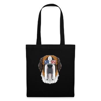 Saint Bernard USA Sunglasses I American Flag - Stoffbeutel - Schwarz - Vorne