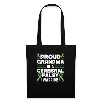 Stolze Oma einer Zerebralparese Warrior Granny - Stoffbeutel - Schwarz - Vorne