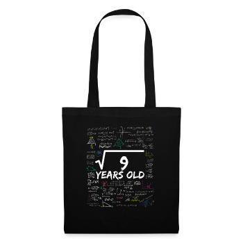 Square Root of 9 3RD Funny Math Birthday - Tote Bag - black - Front