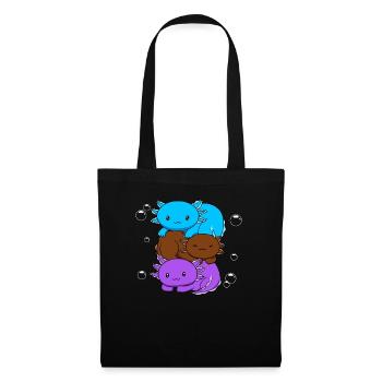 Androsexuelle Flag Axolotl Heap Kawaii - Tote Bag - black - Front