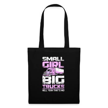 Small girl big trucks - Stoffbeutel - Schwarz - Vorne