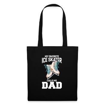 My Favorite Ice Skater Calls Me Dad - Stoffbeutel - Schwarz - Vorne