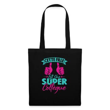 Cette Fille Est Une Super Collègue - Sac en tissu - noir - Devant
