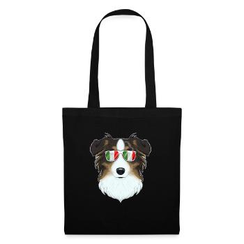 Australian Shepherd Italy Lunettes de soleil I Italien - Sac en tissu - noir - Devant