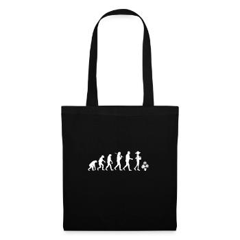 Evolutionsgeschenk Pflanzen - Stoffbeutel - Schwarz - Vorne