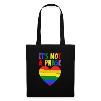 LGBTQIA+ Rainbow Flag Gay Pride It's Not A Phase - Stoffbeutel - Schwarz - Vorne