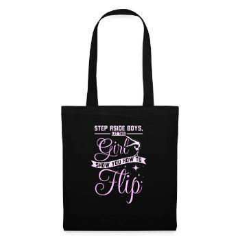 Laissez cette fille vous montrer comment retourner la gymnastique - Sac en tissu - noir - Devant