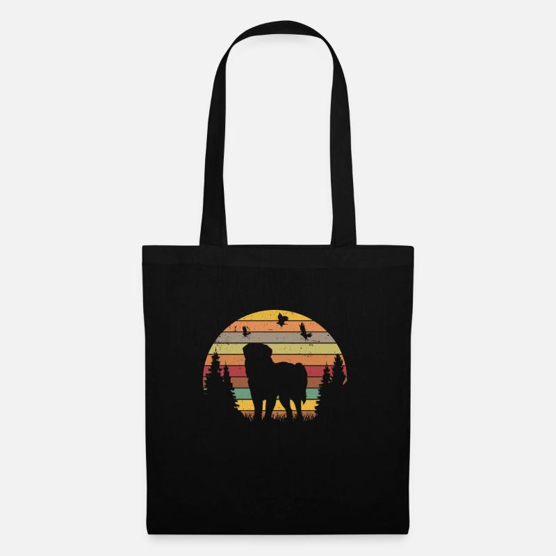 Leonberger Retro - Stoffbeutel - Schwarz