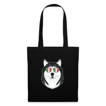 Husky Italy Sunglasses I Italian Flag - Stoffbeutel - Schwarz - Vorne