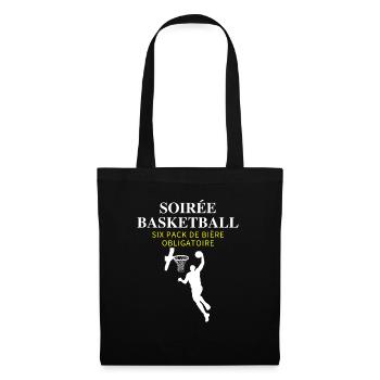 Basketball tee -cadeau fan de basketball - Sac en tissu - noir - Devant