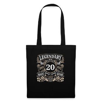 20 Years Old Legendary Since 2002 20th Birthday - Tote Bag - black - Front