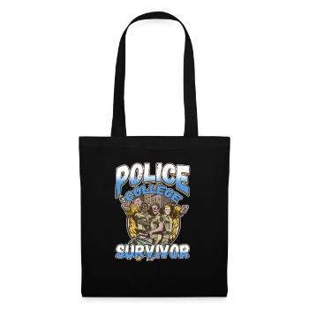 Conception de l’application du droit pour un agent de police - Sac en tissu - noir - Devant