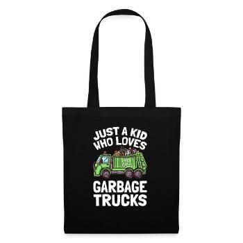 Just A Kid Who Loves Garbage Trucks Garbage Truck - Tote Bag - black - Front