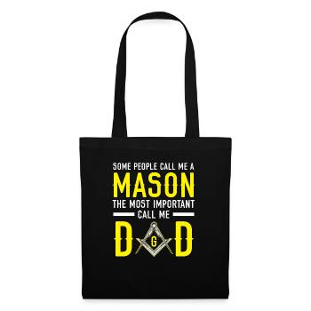 Freemason Dad Fraternal Freemasonry Square Compass - Tote Bag - black - Front