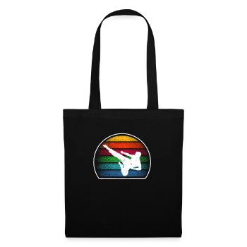 Karate Retro Sunset 80s Style Fight - Tote Bag - black - Front