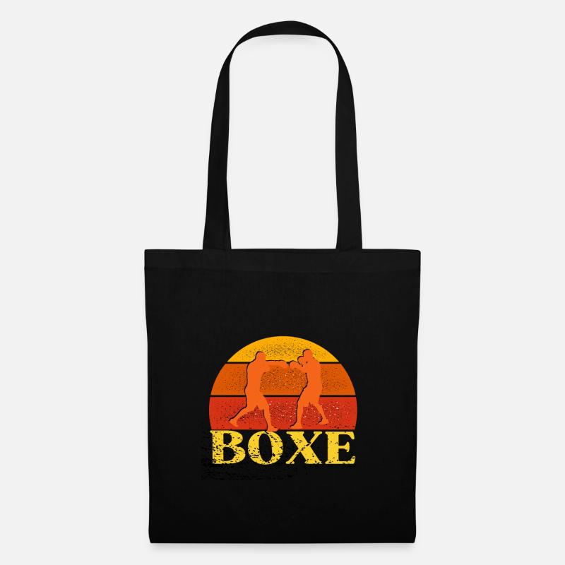 Vintage Boxing - Boxer Geschenkidee - Stoffbeutel - Schwarz