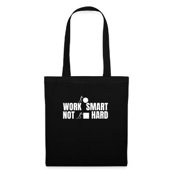 Travailler intelligemment pas dur - dicton motivant - Sac en tissu - noir - Devant