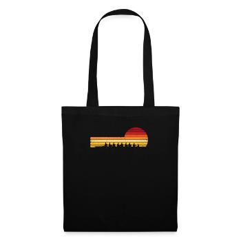 Aviron Rétro Vintage Style Pour l’équipage de dressage de rameurs - Sac en tissu - noir - Devant