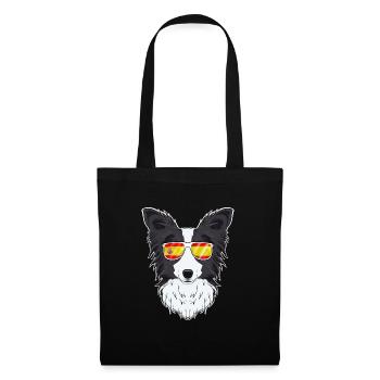 Border Collie I Spain Sunglasses I Spanish Flag - Stoffbeutel - Schwarz - Vorne