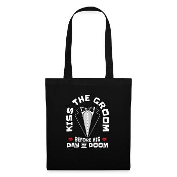 Bachelor Wedding Day Doom Kissing Groom - Tote Bag - black - Front