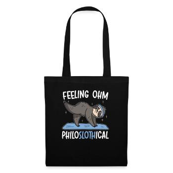 Feeling Philoslothical Fitness Yoga Meditate Sloth - Tote Bag - black - Front