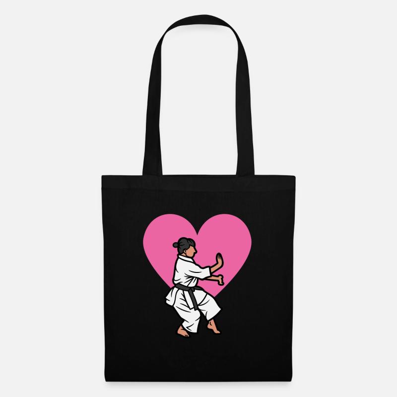 Karate Liebe - Karate Geschenkidee - Stoffbeutel - Schwarz