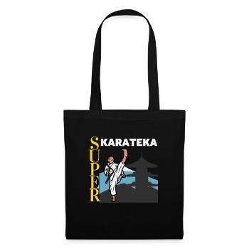 Super Karateka - idee cadeau karate - Sac en tissu - noir - Devant
