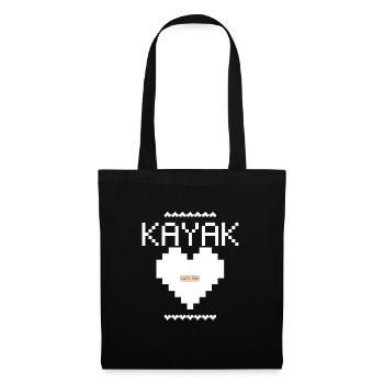 kayak pixel start - Sac en tissu - noir - Devant