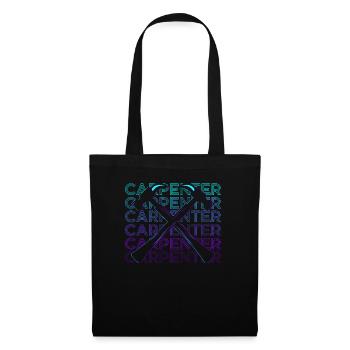 Carpenter Carpentry Retro Gift - Tote Bag - black - Front