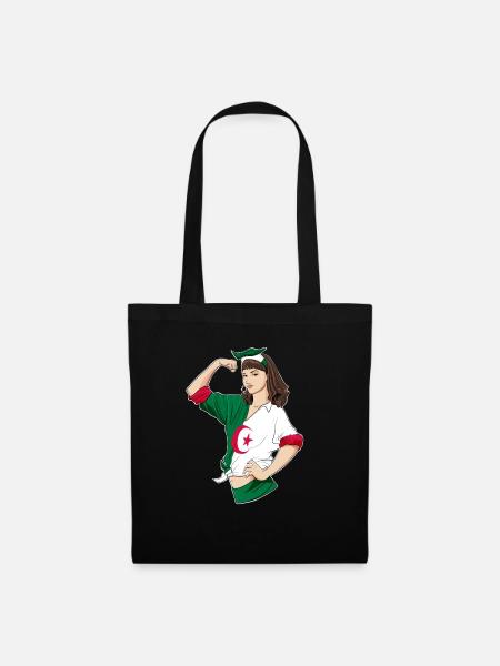 Fille algérienne incassable I Patrimoine algérien I - Sac en tissu - noir