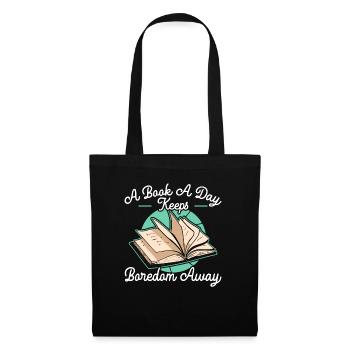 A Book A Day Keeps Boredom Away Bookworm Reading - Tote Bag - black - Front