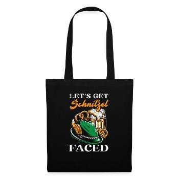 Obtenons Schnitzel Face Buveur de bière - Sac en tissu - noir - Devant