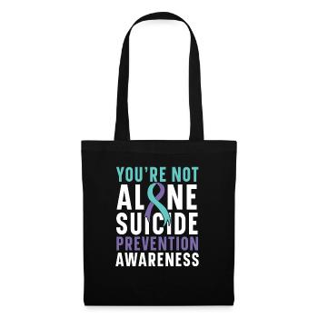 You're Not Alone Suicide Prevention Awareness - Tote Bag - black - Front