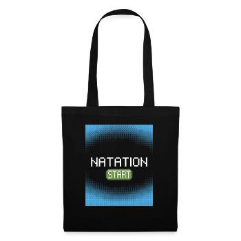 swimming start pixel - Tote Bag - black - Front