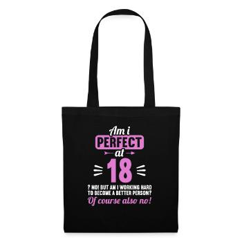 Suis-je parfait à 18 ans 18 ans - Sac en tissu - noir - Devant