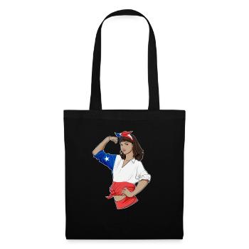 Chile Girl Unbreakable I Chile Heritage I Chile - Stoffbeutel - Schwarz - Vorne