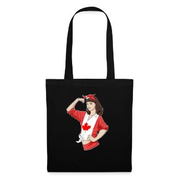 Canadian Girl Unbreakable I Canadian Heritage I - Stoffbeutel - Schwarz - Vorne