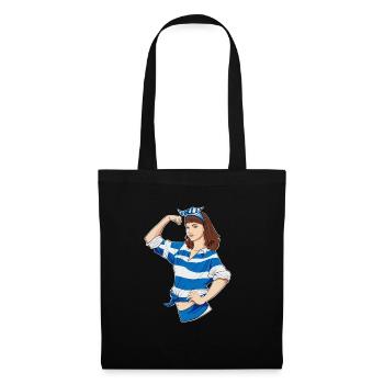 Greek Girl Unbreakable I Greek Heritage I Greece - Stoffbeutel - Schwarz - Vorne