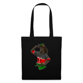 Kenyan Girl Unbreakable I Kenyan Heritage I Kenya - Sac en tissu - noir - Devant