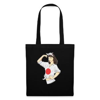 Japanese Girl Unbreakable I Japanese Heritage I - Stoffbeutel - Schwarz - Vorne