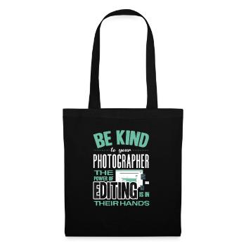 Quota de photographie de photographe - Sac en tissu - noir - Devant